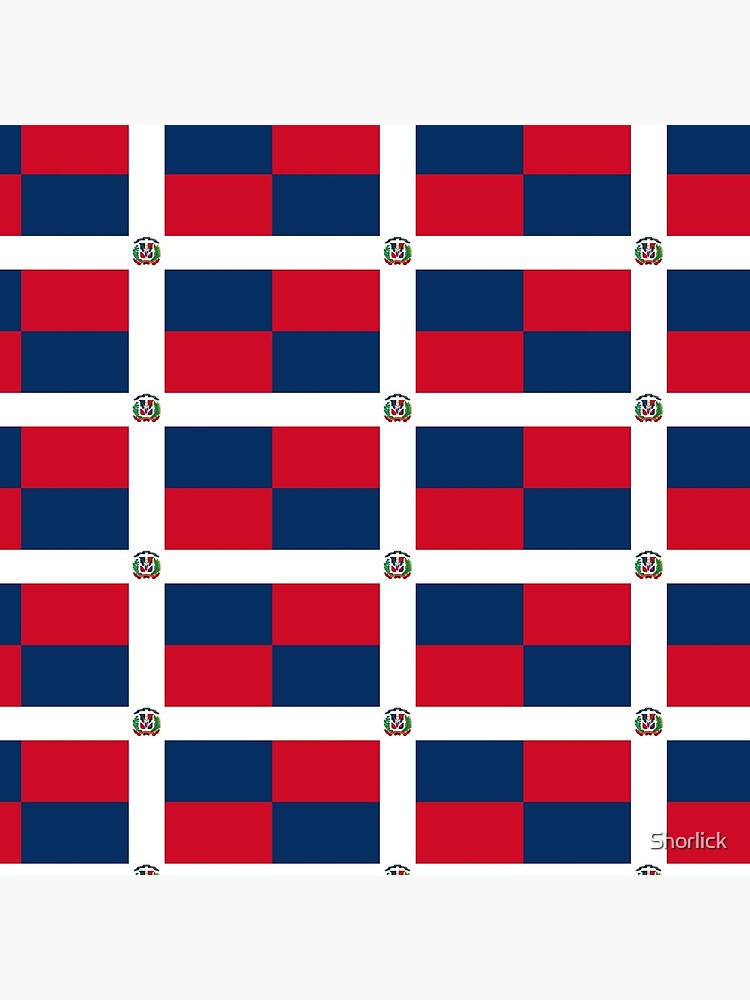 Aperçu 3 sur 3. Coussin avec l'œuvre Drapeau de la République dominicaine créée et vendue par Shorlick.