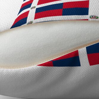 Aperçu 2 sur 3. Coussin avec l'œuvre Drapeau de la République dominicaine créée et vendue par Shorlick.