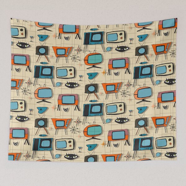 Item preview, Retro Tv Pearl Blue #midcentury designed and sold by susycosta.