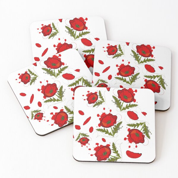 Item preview, Poppy flowers potpourri in bright red designed and sold by Kisho.