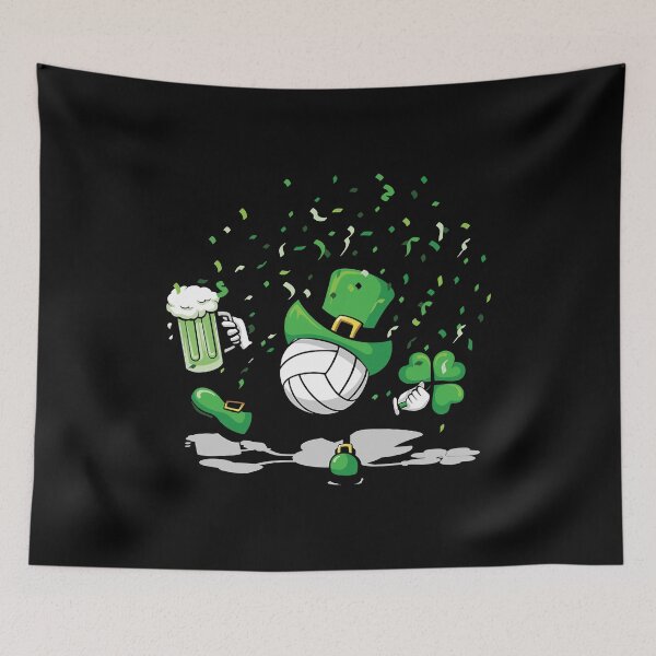 Item preview, Voleyball Leprechaun Celebrating Saint Patricks Day designed and sold by BallonFlyToSky.