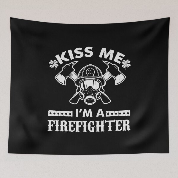 Item preview, Kiss Me I'm A Firefighter Shamock Saint Patricks Day Fireman designed and sold by WanitaDesign.