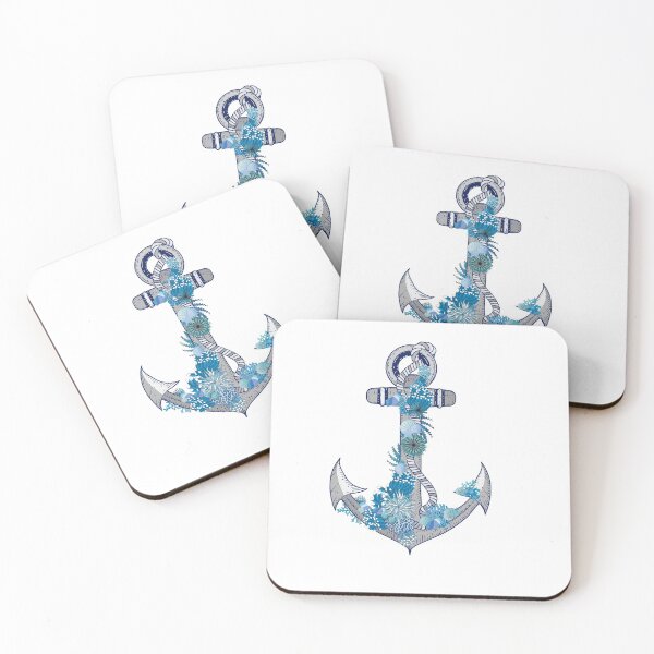 Item preview, Anchor of a ship with corals and shells designed and sold by Kisho.