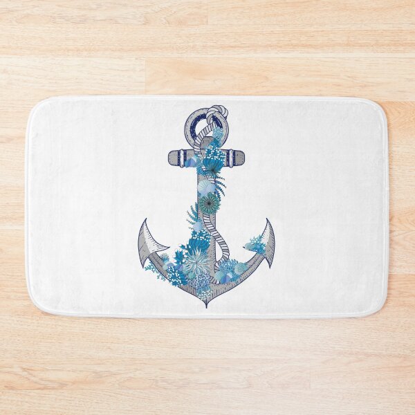 Item preview, Anchor of a ship with corals and shells designed and sold by Kisho.