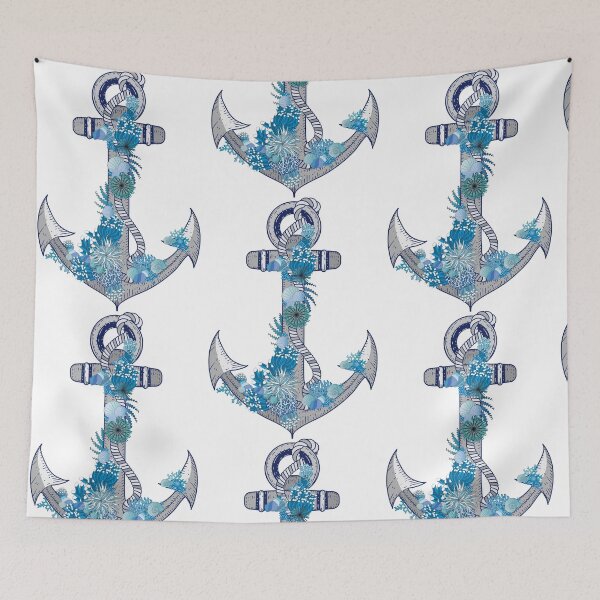 Item preview, Anchor of a ship with corals and shells designed and sold by Kisho.