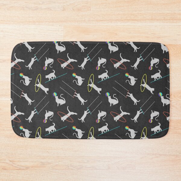 Item preview, Acrobatic Cats in Dark Grey designed and sold by The Wellington Boot.