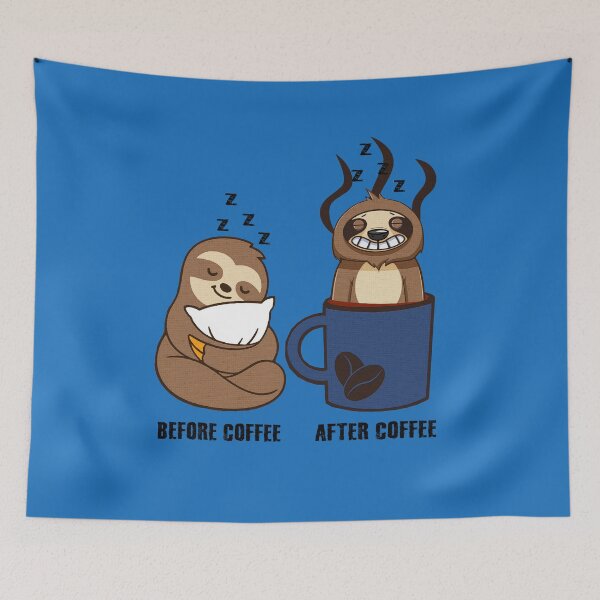 Item preview, Sloth Before Coffee After Coffee designed and sold by tarek25.