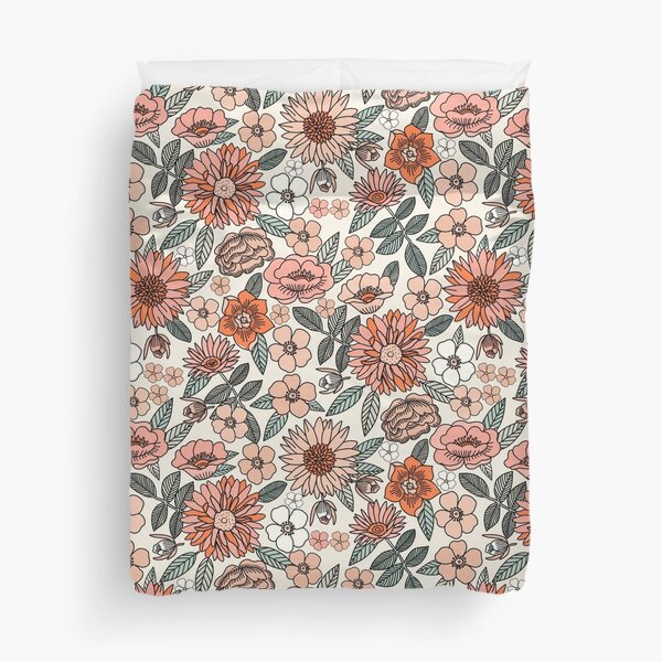 Item preview, 70s flowers - 70s, retro, spring, floral, florals, floral pattern, retro flowers, boho, hippie, earthy, muted designed and sold by charlottewinter.