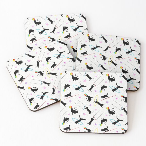 Item preview, Acrobatic Cats on White designed and sold by The Wellington Boot.