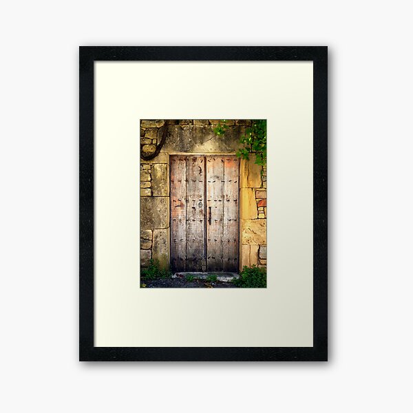 Old French Rustic Door Framed Art Print