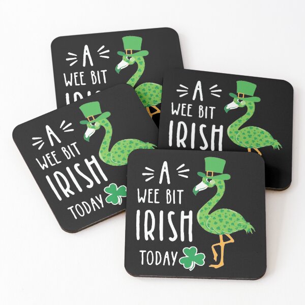 Item preview, Wee Bit Irish Today Flamingo Saint Patricks Day Funny designed and sold by BallonFlyToSky.