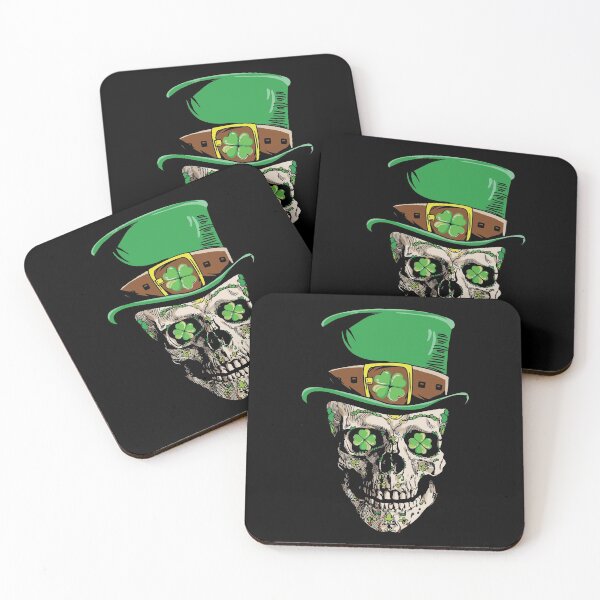 Item preview, Skeleton Dabbing Patricks Day Zoombie Skull designed and sold by IceNiceIce.