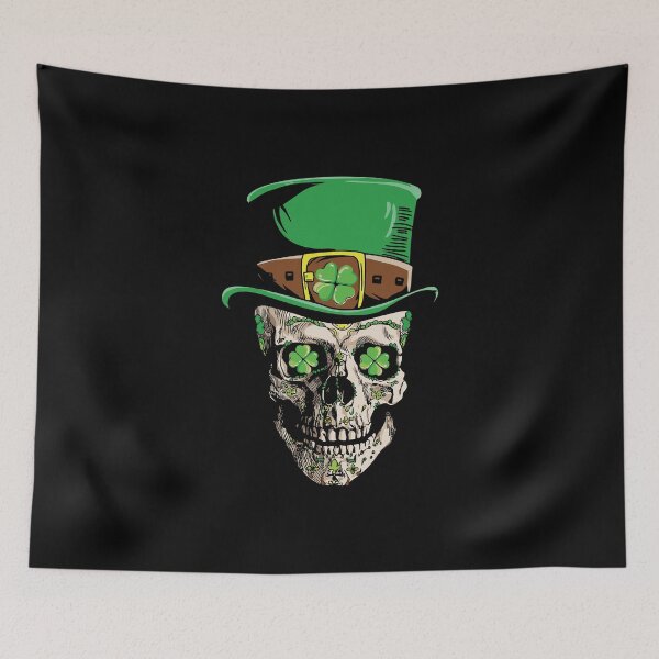 Item preview, Skeleton Dabbing Patricks Day Zoombie Skull designed and sold by IceNiceIce.