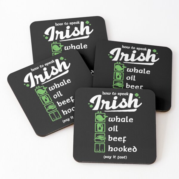 Artikelvorschau, Whale Oil Beef Hooked Wie man den Irish Saint Patricks Day spricht entworfen und verkauft von BallonFlyToSky.