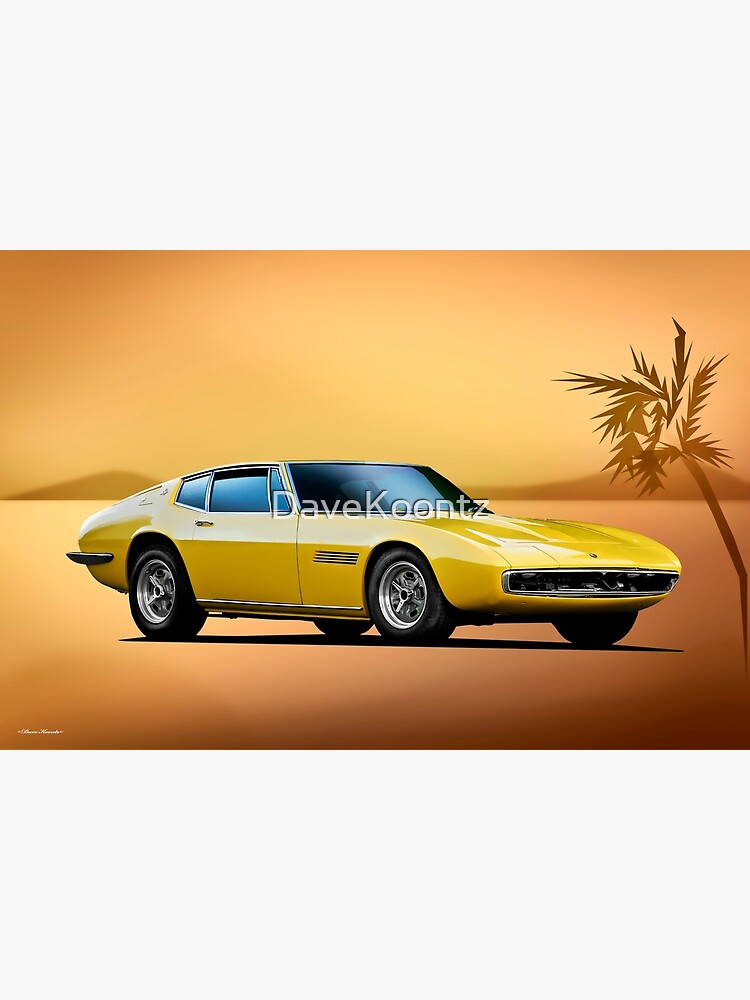 Discover 1967 Maserati Ghilbi Coupe Premium Matte Vertical Poster
