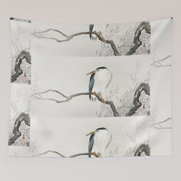 Item preview, Heron oriental artwork designed and sold by Vintage Designs +.