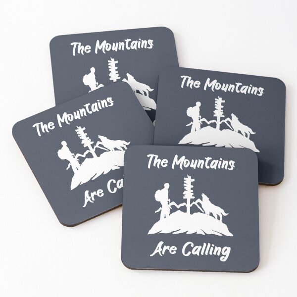Item preview, Mountains, hikers and wolf dog; Men designed and sold by claudiasartwork.