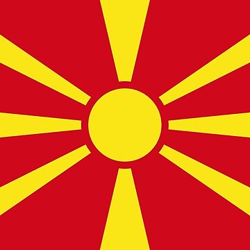 Aperçu de l'œuvre Drapeau de la Macédoine du Nord de Shorlick