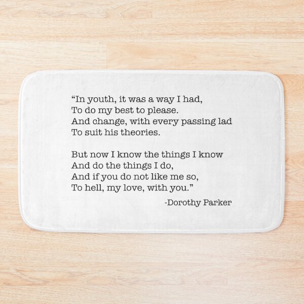 Item preview, In Youth poem by Dorothy Parker designed and sold by wordsandwords.
