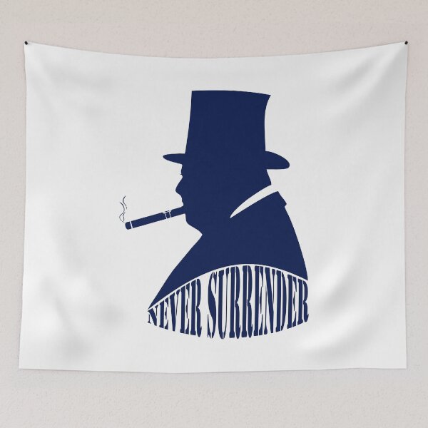 Item preview, Winston Churchill "Never Surrender" Quote designed and sold by BigTime.