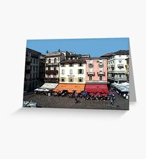 "Shops - Lugano, Switzerland" Greeting Card