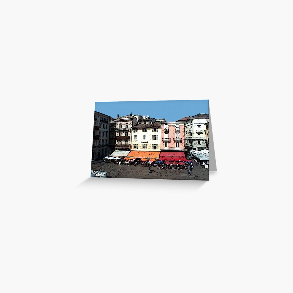 "Shops - Lugano, Switzerland" Greeting Card