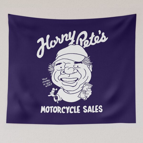 Item preview, Horny Pete's Motorcycle Sales designed and sold by Saddle Bums.
