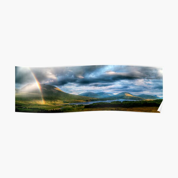 Rainbow Over Rannoch Moor Poster