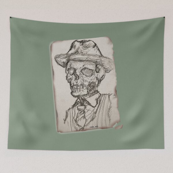 Item preview, Handsomely Dressed Dapper Skeleton Sketch designed and sold by alt5665.