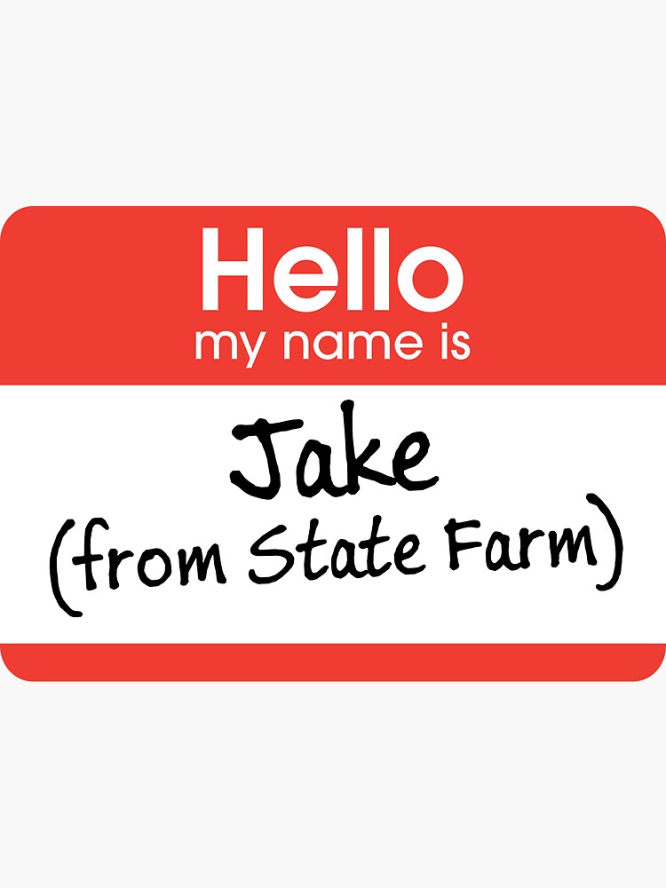 "Jake from State Farm" Sticker for Sale by Mbublitz Redbubble