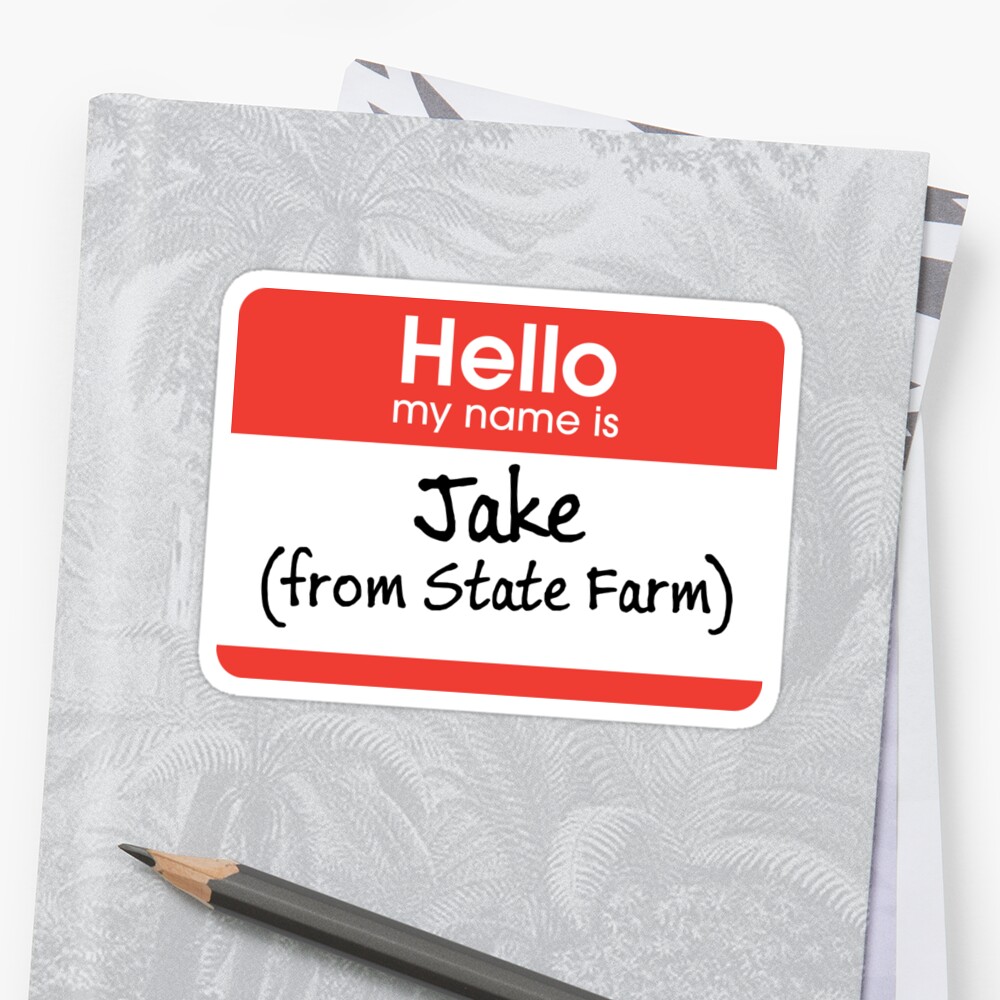 "Jake from State Farm" Stickers by Marc Bublitz Redbubble