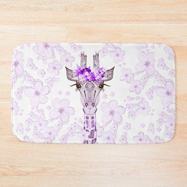 Item preview, PURPLE FLOWER GIRAFFE GIRL designed and sold by SunlightStudios.