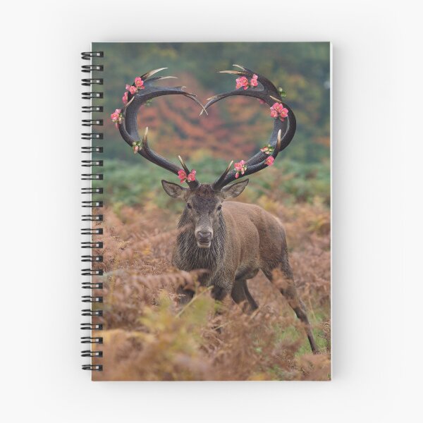 Item preview, Love you deer, stag with heart antlers designed and sold by Junkyardmax.