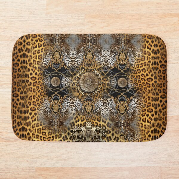Nature Morte Luxury Animal Print Decorative Leopard Design Bath Mat