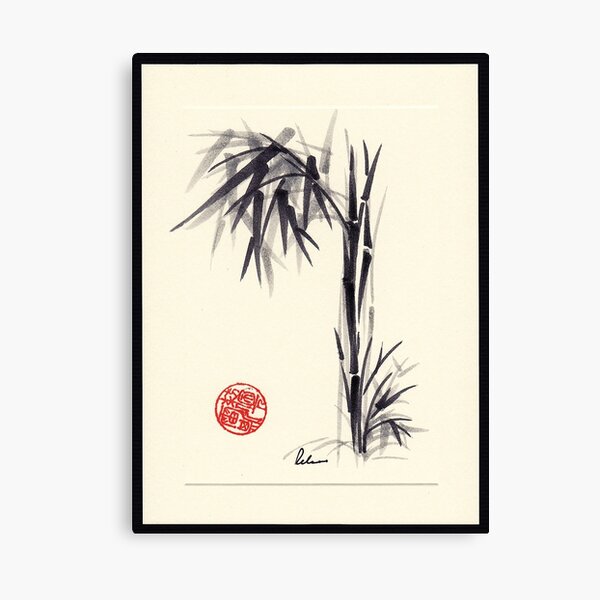 "Gray Morning" Huntington Library & Gardens Plein Air drawing/painting Canvas Print