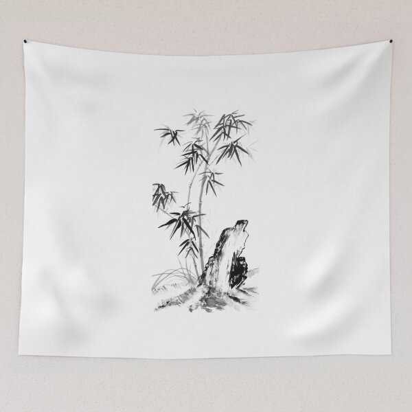 Item preview, Bamboo with Stone (black and white) designed and sold by Birgit Moldenhauer.