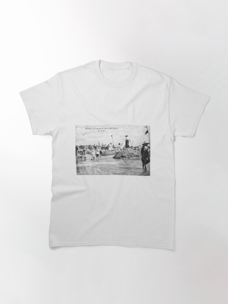 Aperçu 3 sur 7. T-shirt classique avec l'œuvre Pontaillac Belle Époque 1900 créée et vendue par Richet.