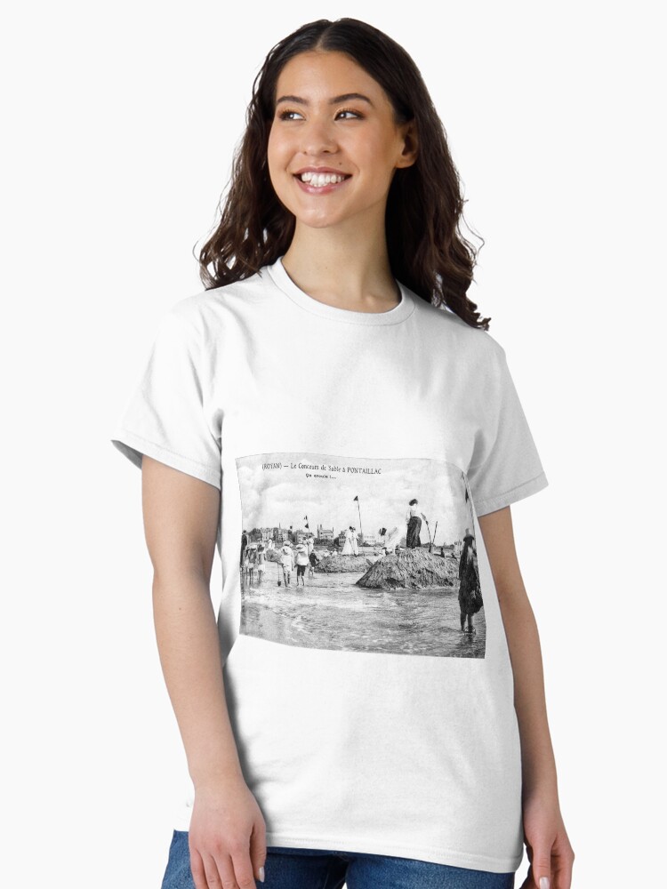 Aperçu 2 sur 7. T-shirt classique avec l'œuvre Pontaillac Belle Époque 1900 créée et vendue par Richet.