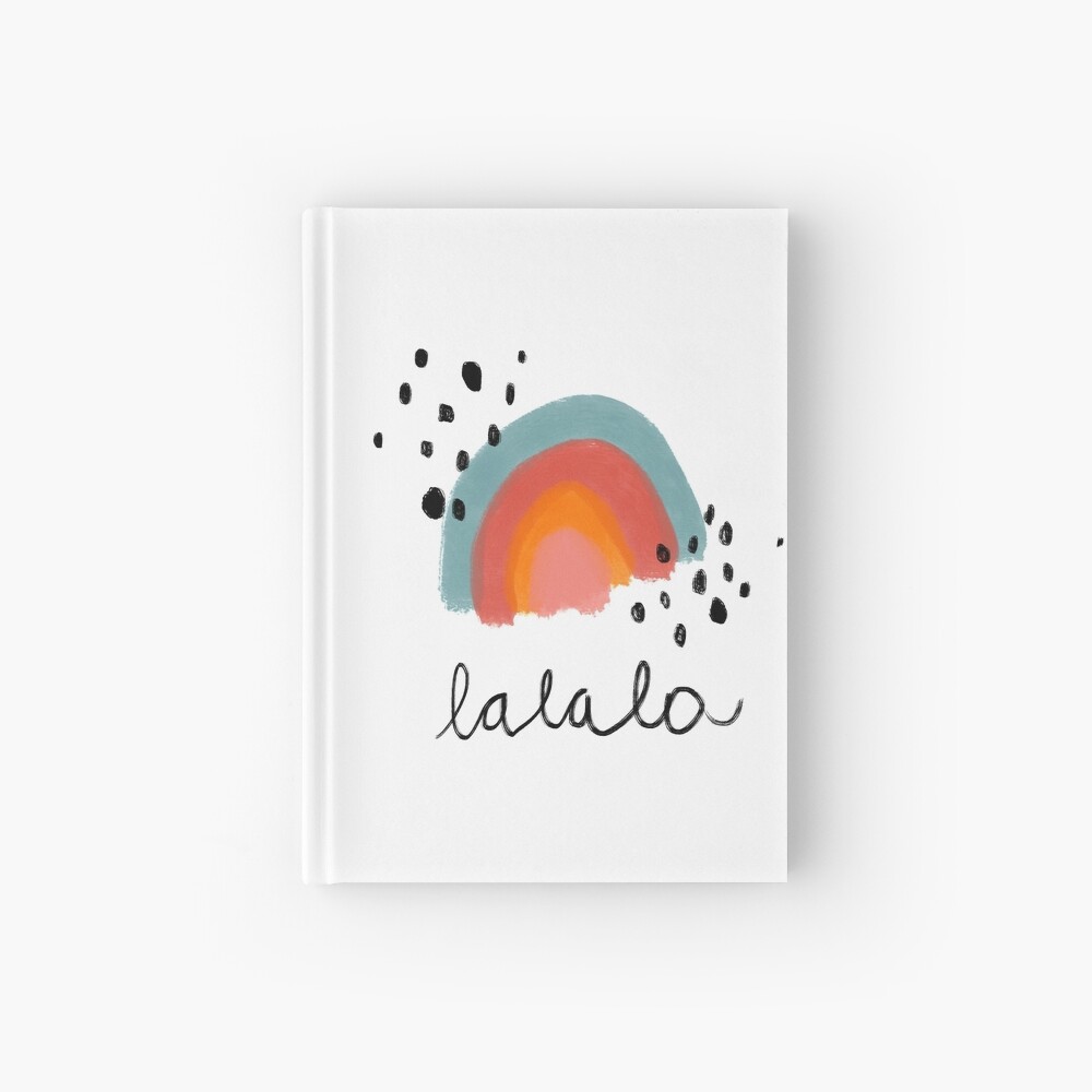Happy rainbow in pastel colors Hardcover Journal