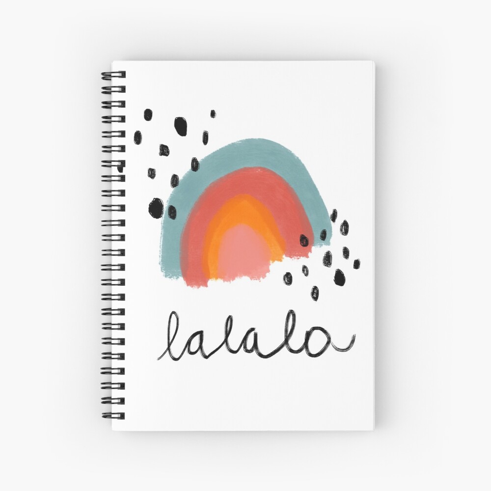 Happy rainbow in pastel colors Spiral Notebook