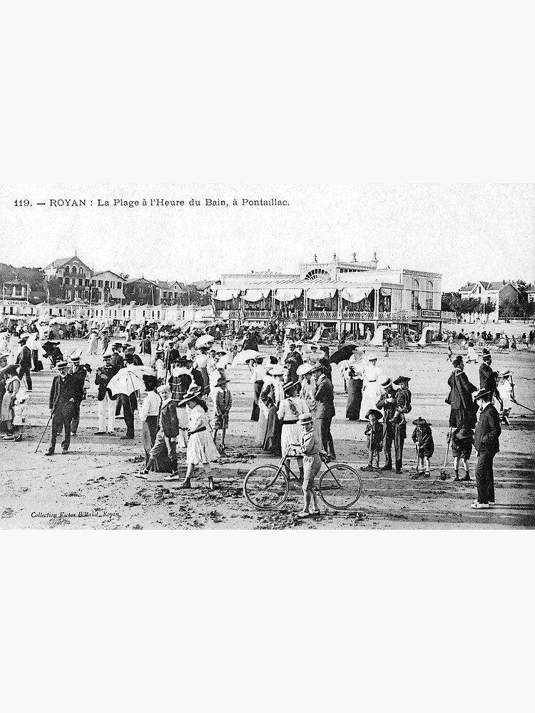 Aperçu 3 sur 3. Impression artistique avec l'œuvre Plage de Pontaillac à la Belle Époque créée et vendue par Richet.