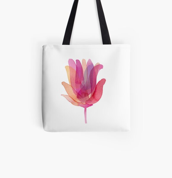 Watercolor Tulip transparencies All Over Print Tote Bag