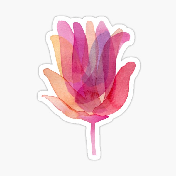 Watercolor Tulip transparencies Sticker