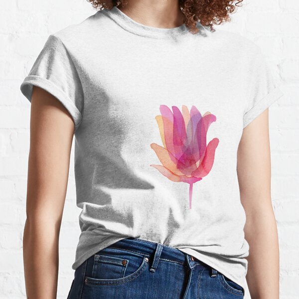 Watercolor Tulip transparencies Classic T-Shirt