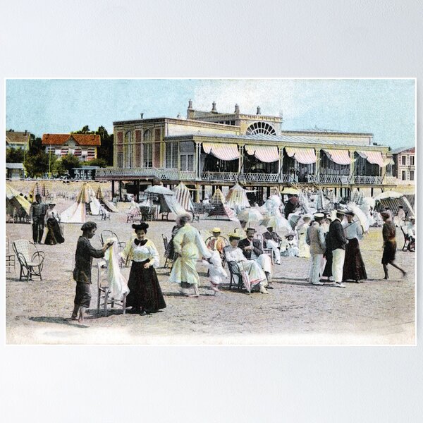 Plage de Pontaillac à la Belle Époque Poster