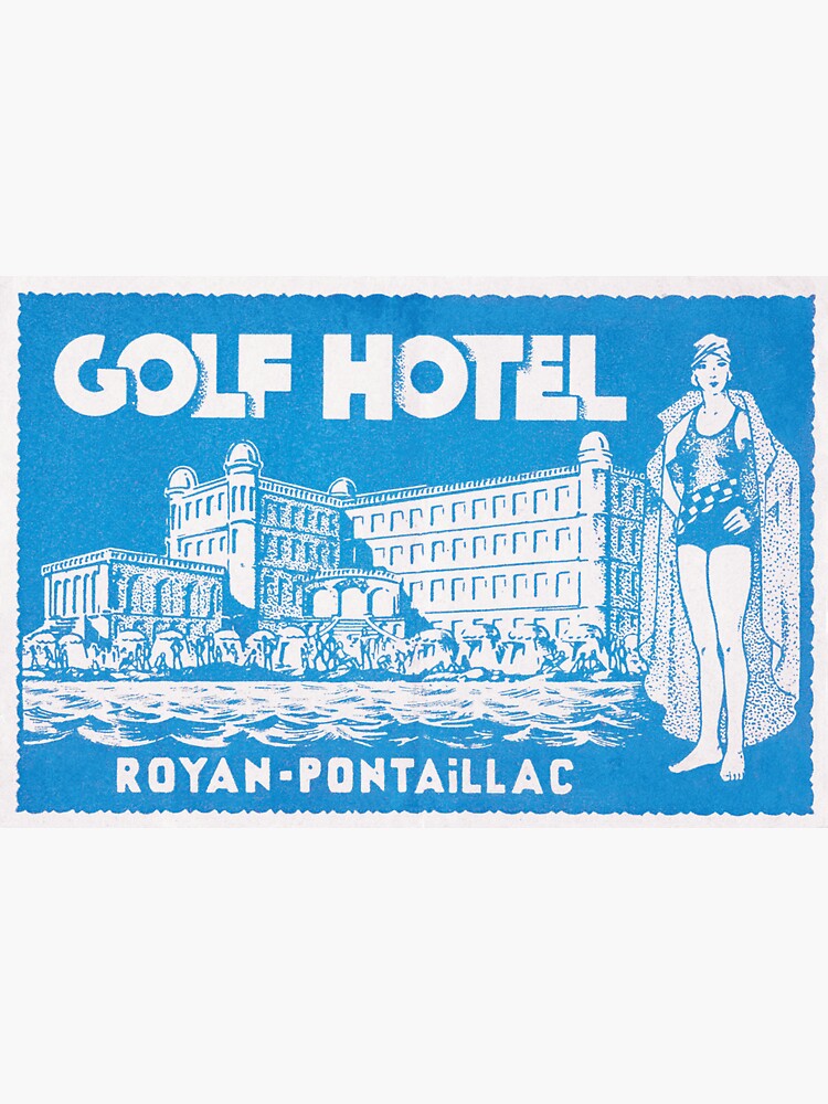 Aperçu 3 sur 3. Sticker avec l'œuvre Publicité de Pontaillac à la Belle Époque créée et vendue par Richet.