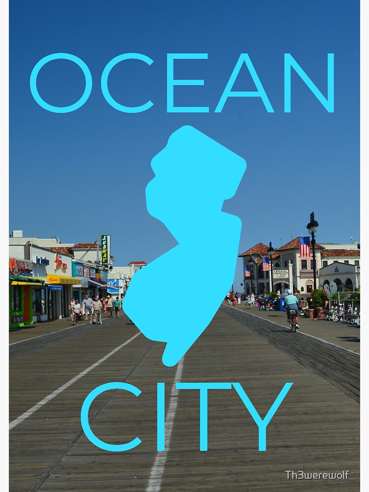 "Ocean City New Jersey" Sticker by Th3werewolf Redbubble