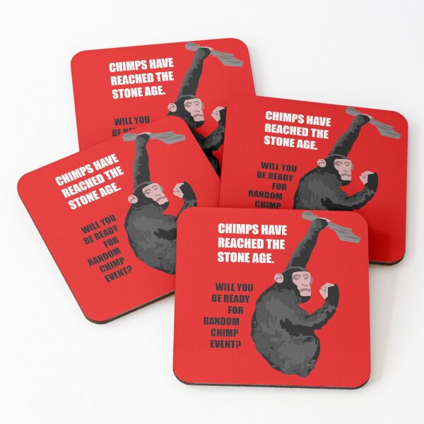 Item preview, PRIMATES HAVE REACHED THE STONE AGE WILL YOU BE READY FOR RANDOM CHIMP EVENT POSTER DESIGN  designed and sold by RANDOM CHIMP EVENT official.