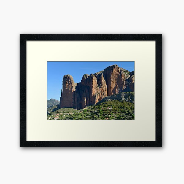 The Mallos de Riglos, rock formations Framed Art Print