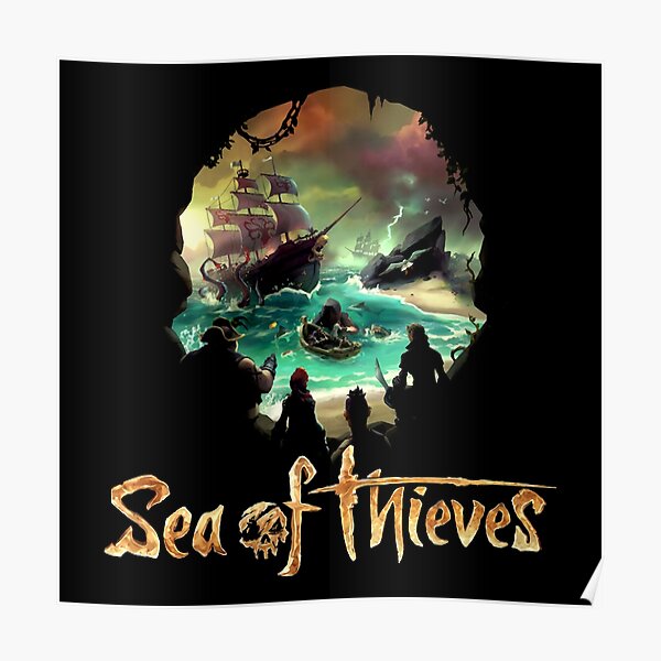 Sea Of Thieves Posters Redbubble - why isnt this game partnered with roblox seaofthieves